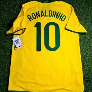 Ronaldinho Nike Brazil 2008 Soccer Jersey Shirt BNWT M SKU# 258949-703